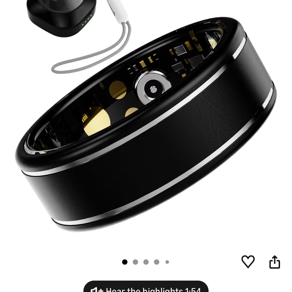 Smart Fitness Ring - Black